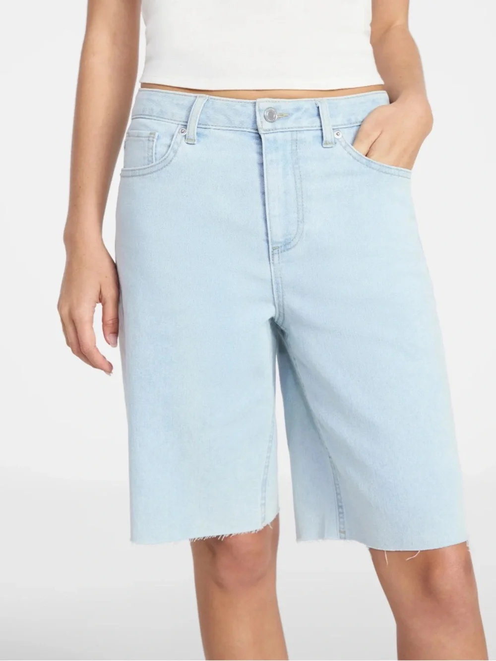 No Boundaries Denim Fray Jorts